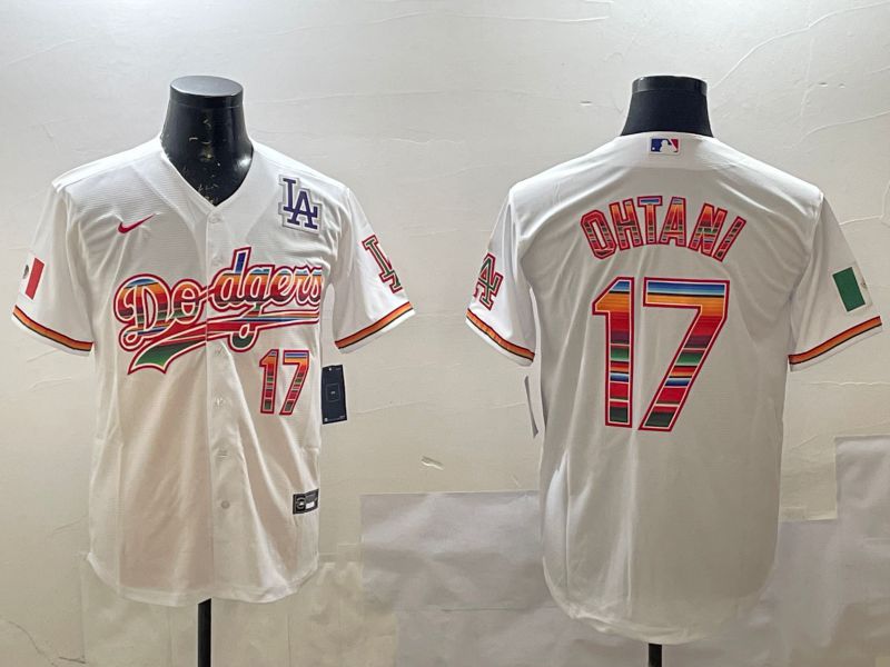 Men Los Angeles Dodgers 17 Ohtani White Game 2025 Nike MLB Jersey style 2262